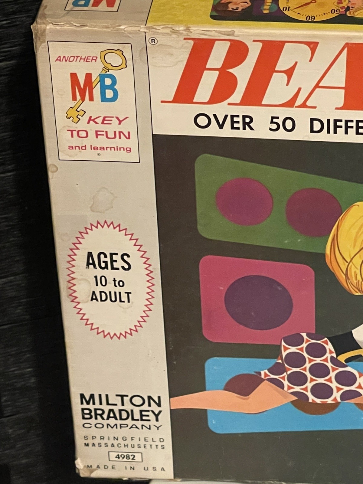 VTG 1969 Beat the Clock TV Game 1st Edition Family Fun Stunts Minute to Win It