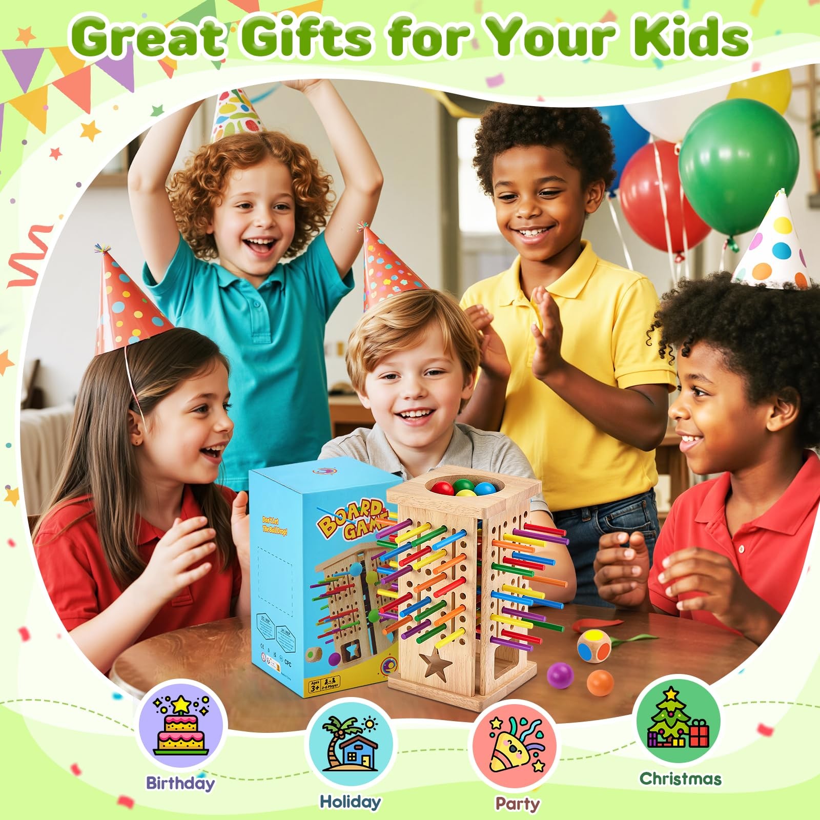 Montessori Wooden Board Games, 42 Colorful Sticks Math Learning Toys for 3 4 …