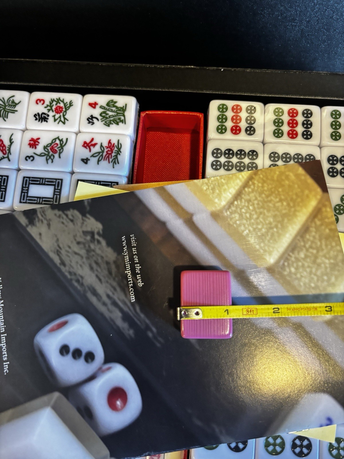Yellow Mountain Imports Professional Chinese Mahjong Game Set New Sealed w/Case