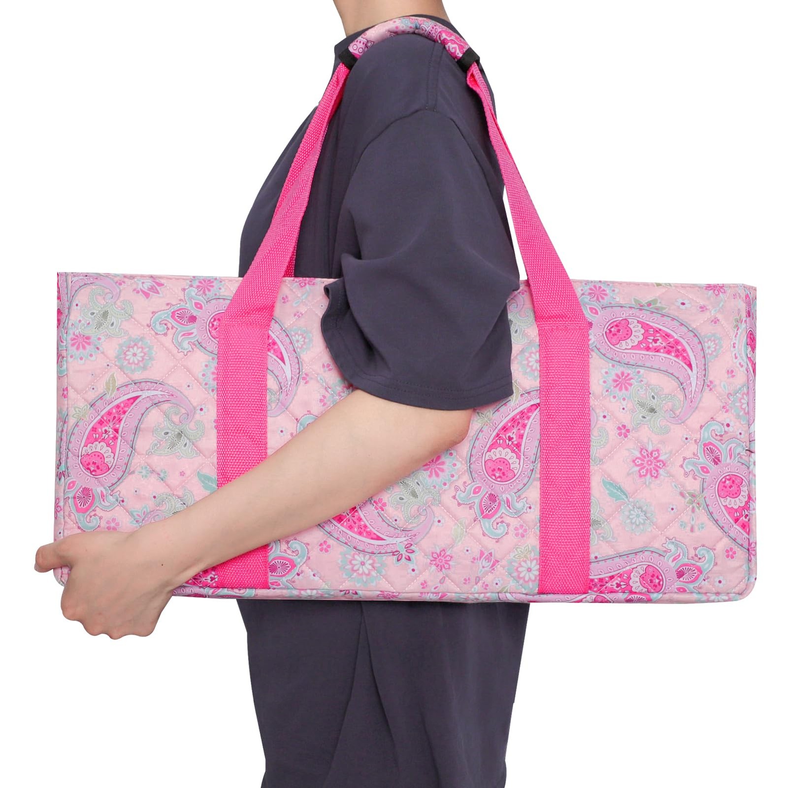 Pink Mahjong Bag(Empty Bag Only), American Mahjong Set Carrying Bag with Wrap…