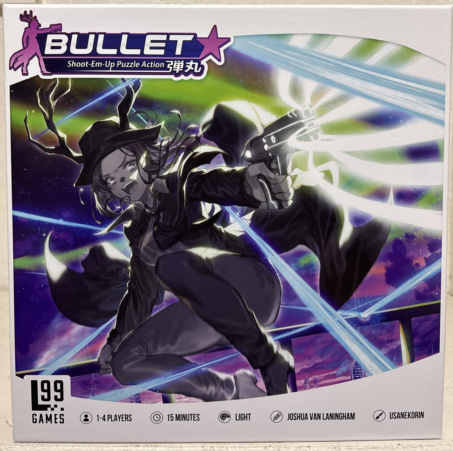 Level 99 Bullet Star Board Game box open, unpunched and unplayed