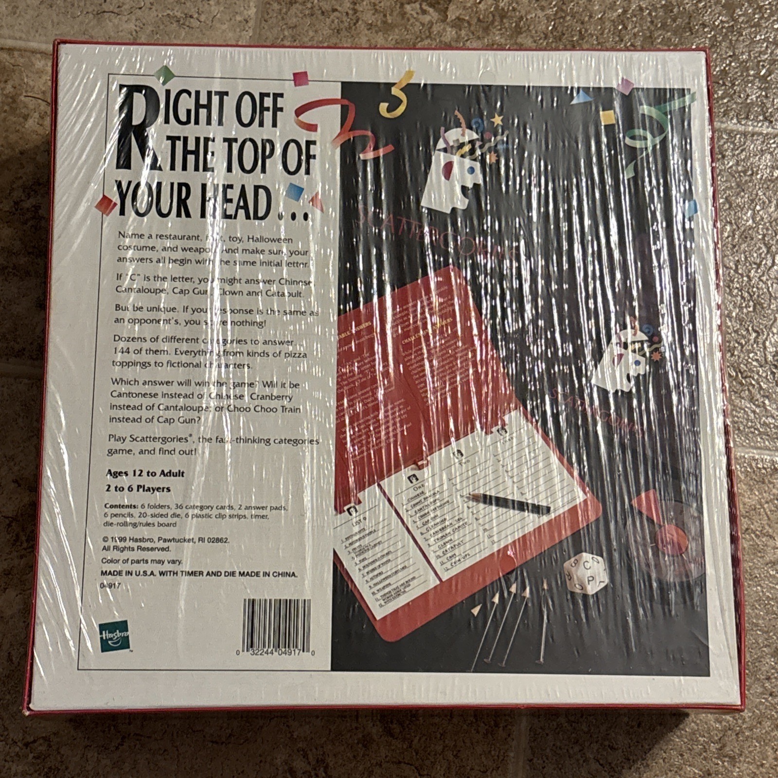 SCATTERGORIES Factory Sealed Box 1999 Edition Brand New – 4.26