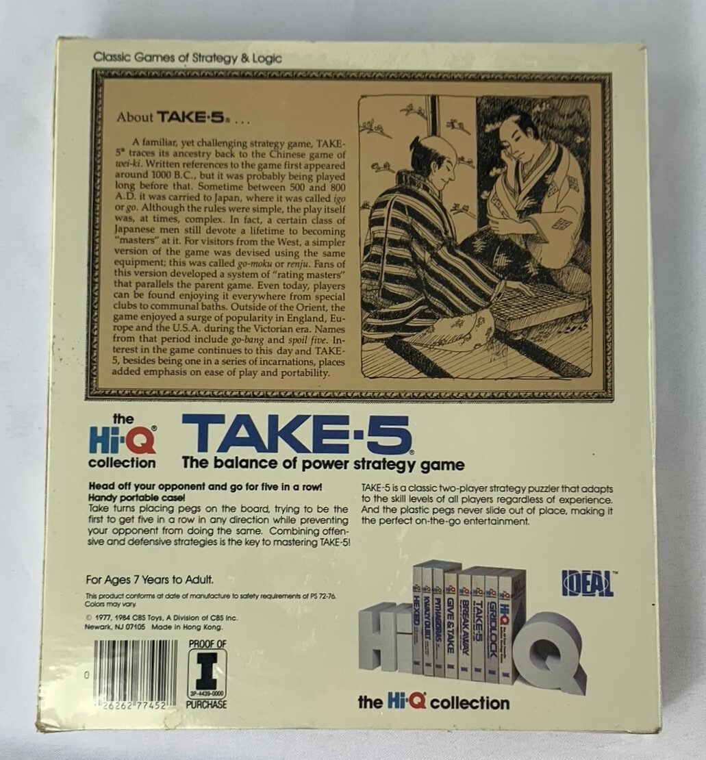 1984 Hi Q Take 5 Game by Ideal Brand New FREE SHIPPING