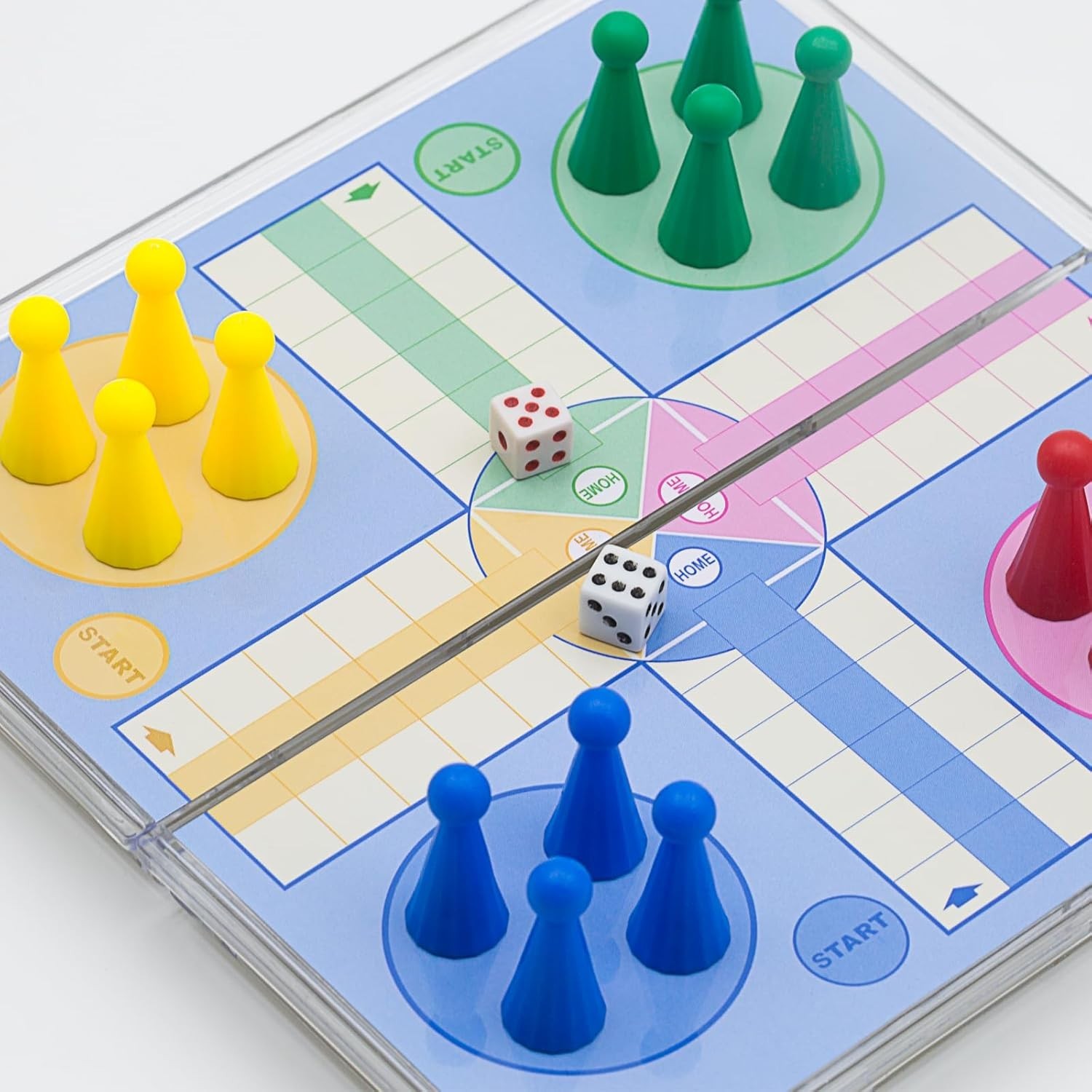 6″ Compact Ludo Game Set – Magnetic Folding Board for Family Travel Enjoyment