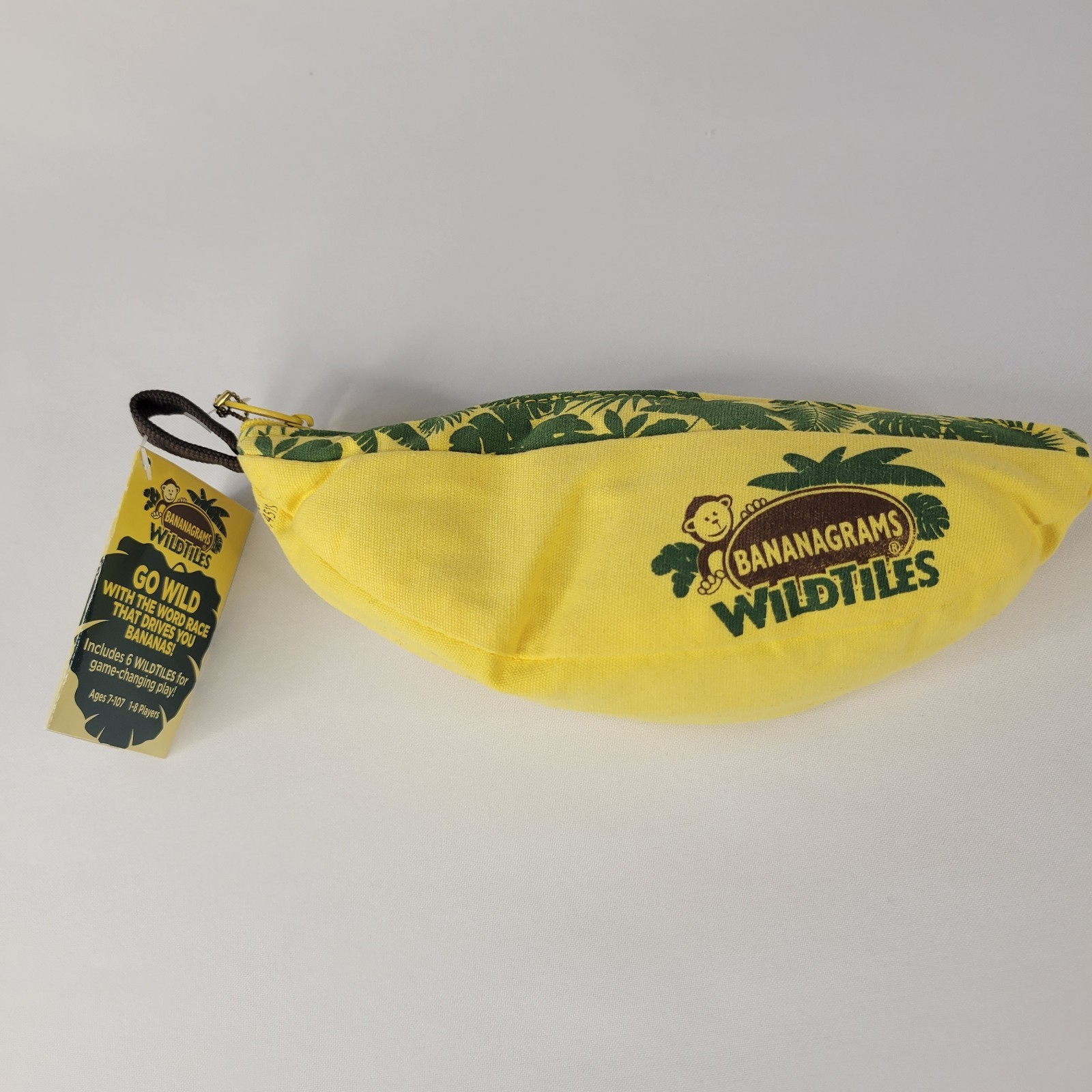 2014 Bananagrams Wild Tiles Fun Word Game Family Night Yellow Banana Case Monkey