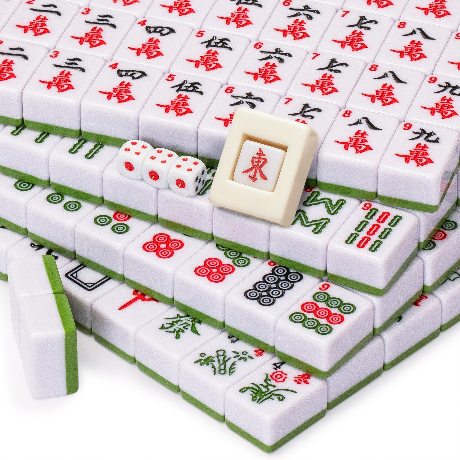 Chinese Mahjong Set, “Rouge Oasis” with 146 Small Tiles