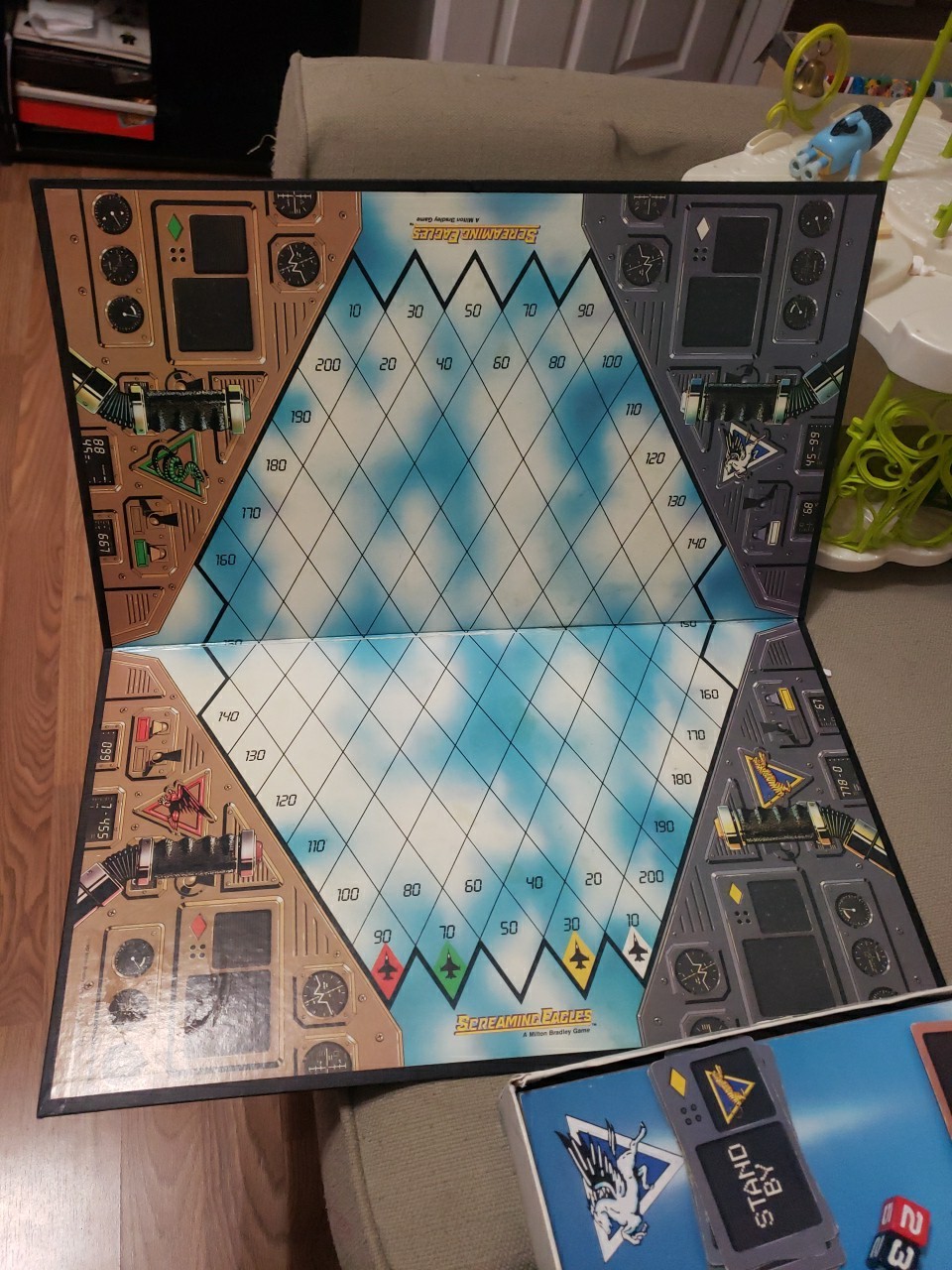 Vtg 1987 Screaming Eagles Board Game Milton Bradley Complete Pre-Owned