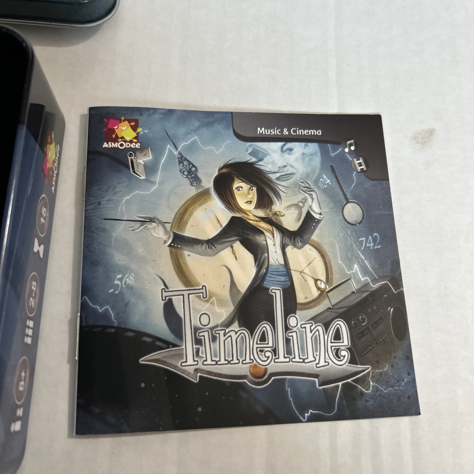 Timeline Music & Cinema Edition Card Game Tin Box Asmodee 2016 Complete