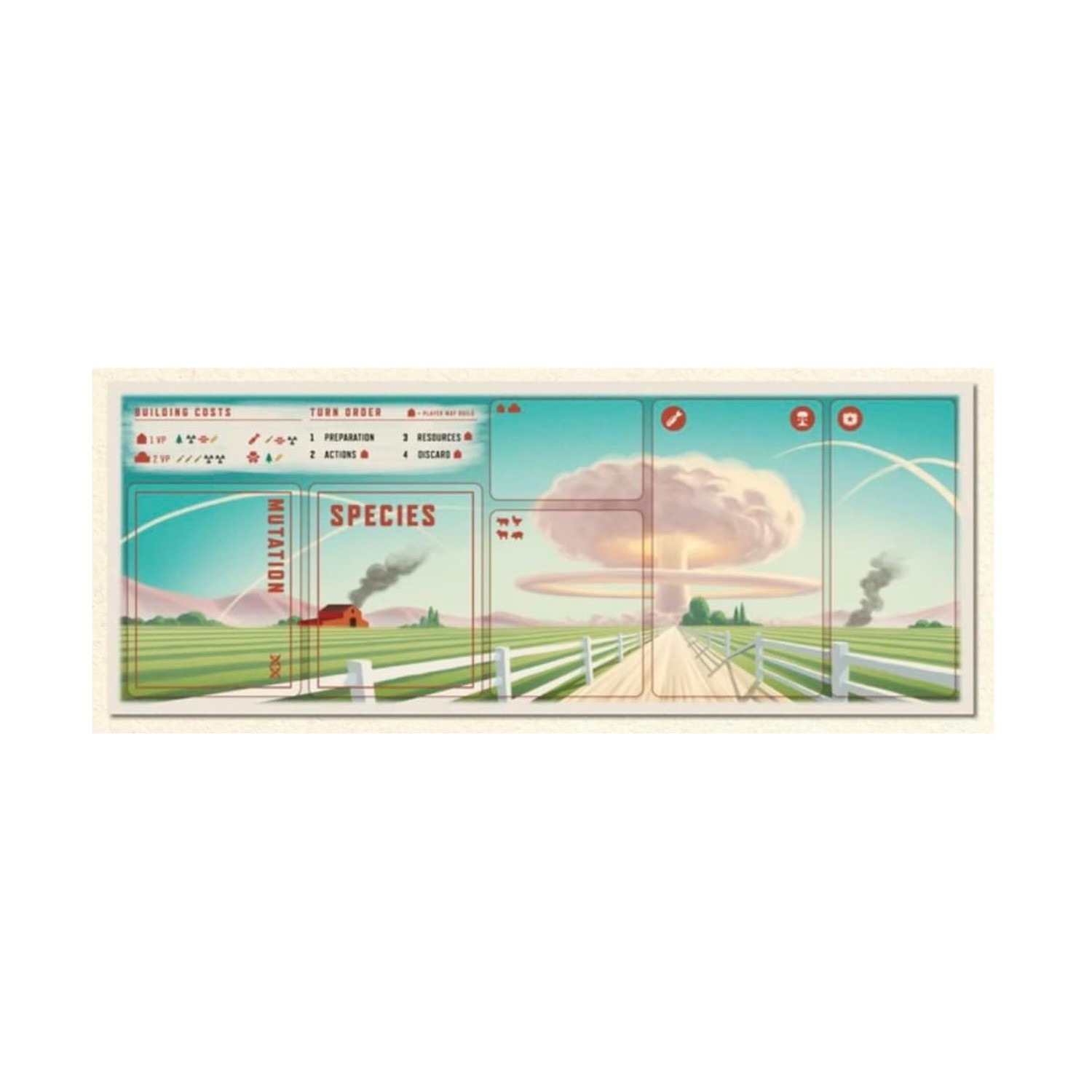 Medium Brow Board Games Farms Race – Standard Ed Player Mats (4) New
