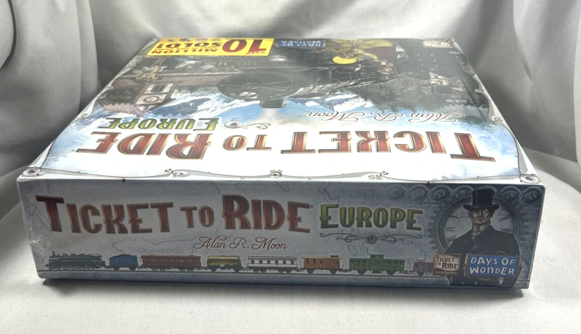 NEW 2019 UNOPENED SEALED RETIRED DAYS OF WONDER TICKET TO RIDE EUROPE BOARD GAME