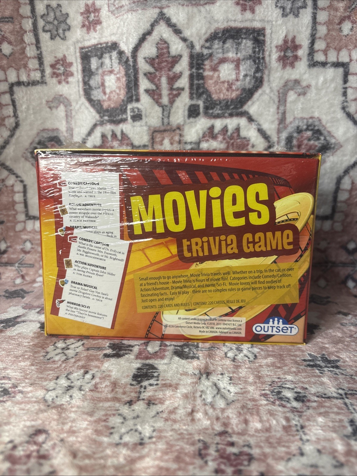 Movies Trivia Game by Outset New Sealed Free Shipping