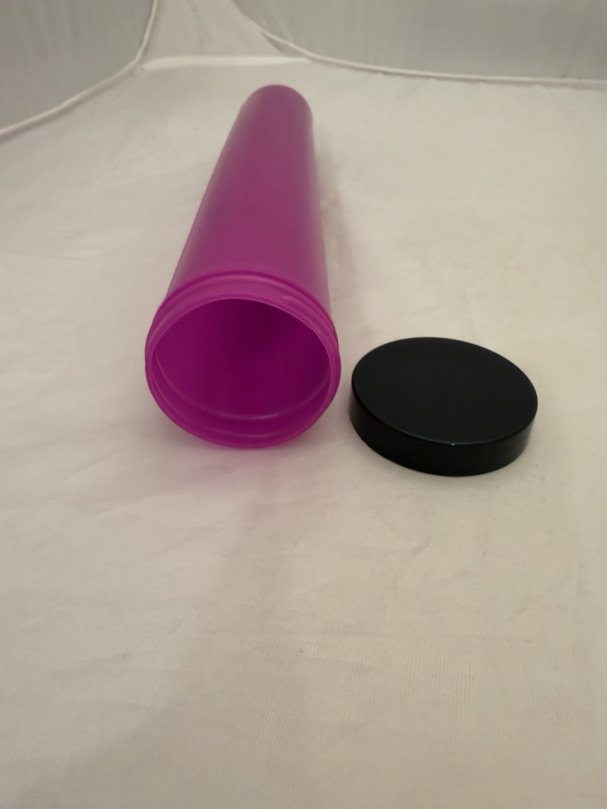 Vintage 12” Pink Pog Tube with Screw on Lid Holds Approx 200 Pogs Pink New