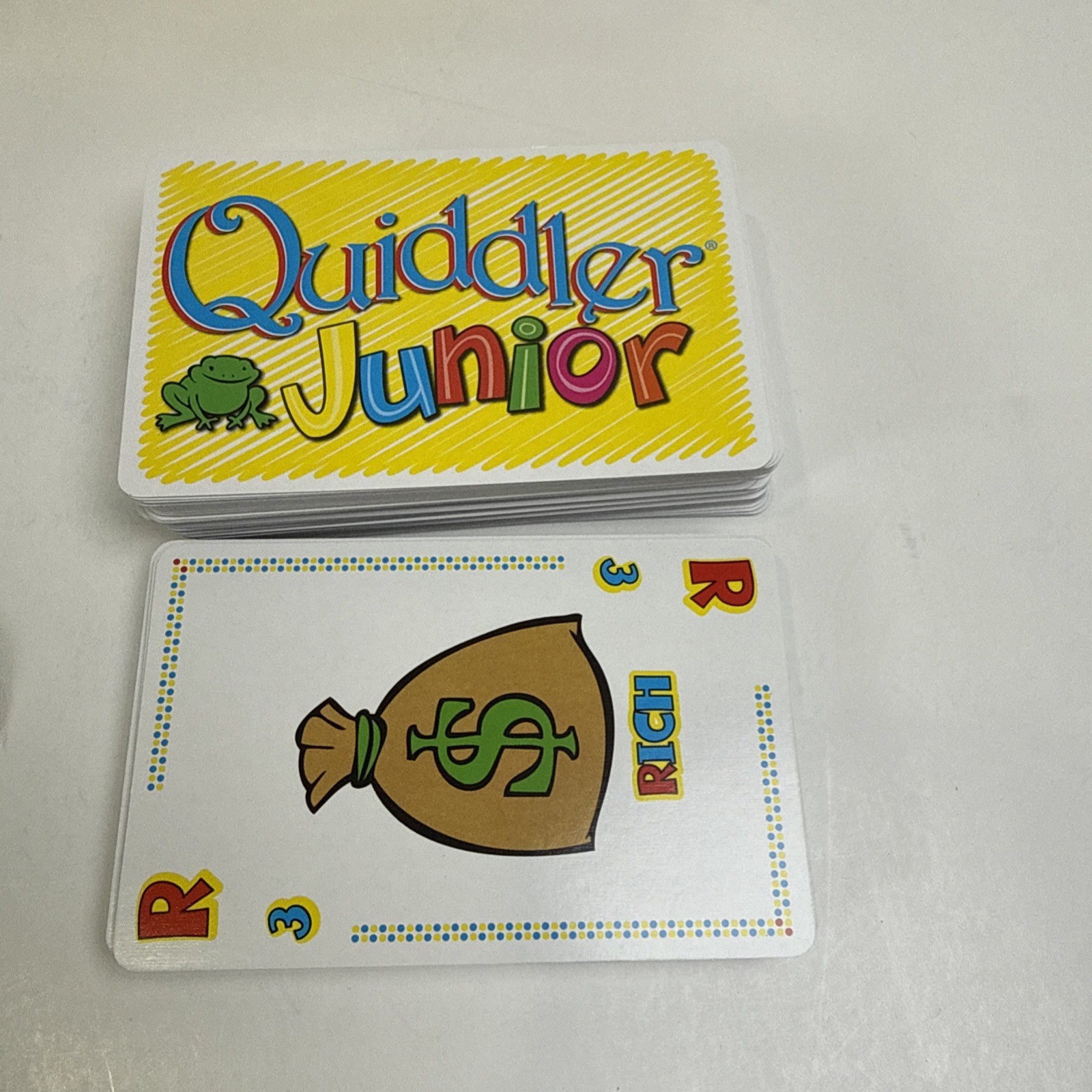 Quiddler Junior Set Enterprises Inc Game COMPLETE Ages 6+ Word Game Vocabulary