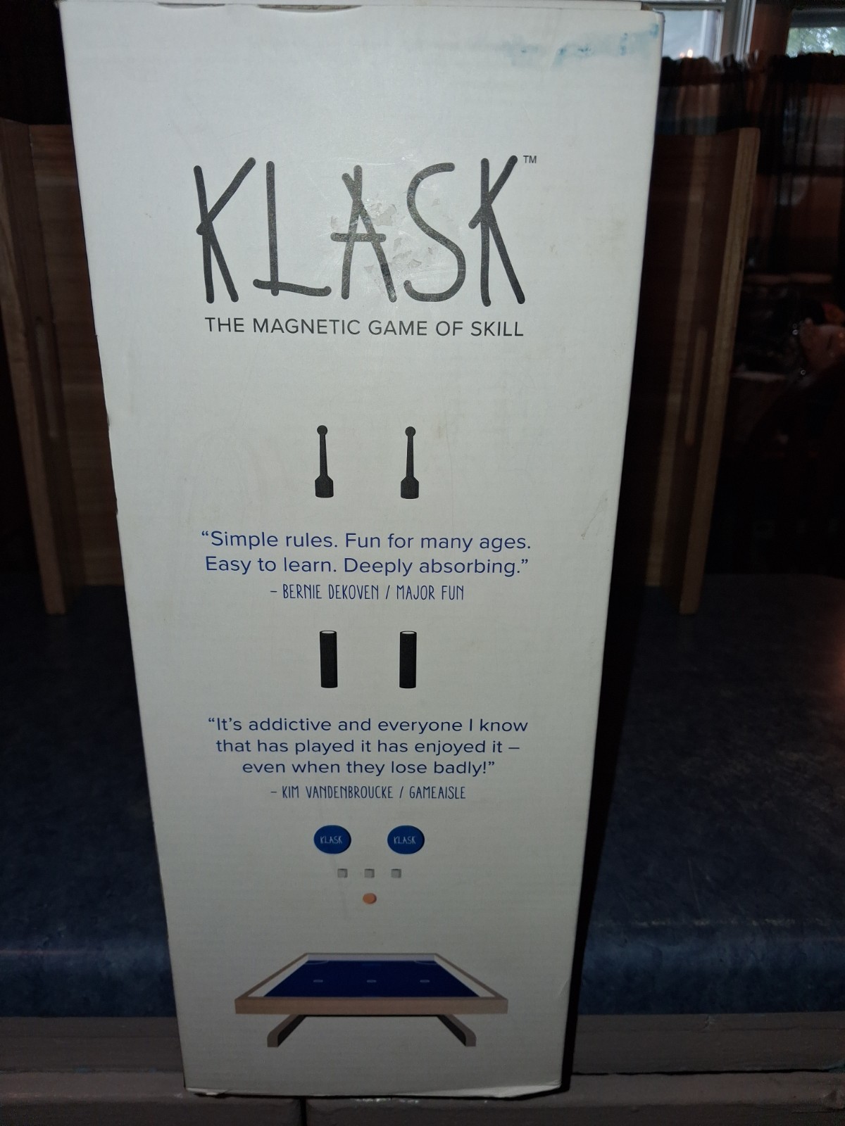 Klask Tabletop Board Game Magnetic Foosball Hockey Battle Family Party Denmark