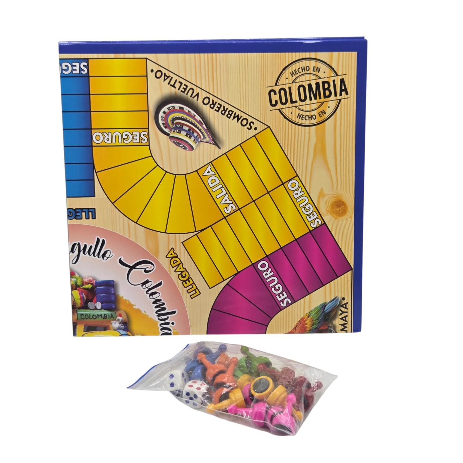 Double Sided Foldable Magnetic Colombian Parcheesi Board Game For 2 to 6 Players