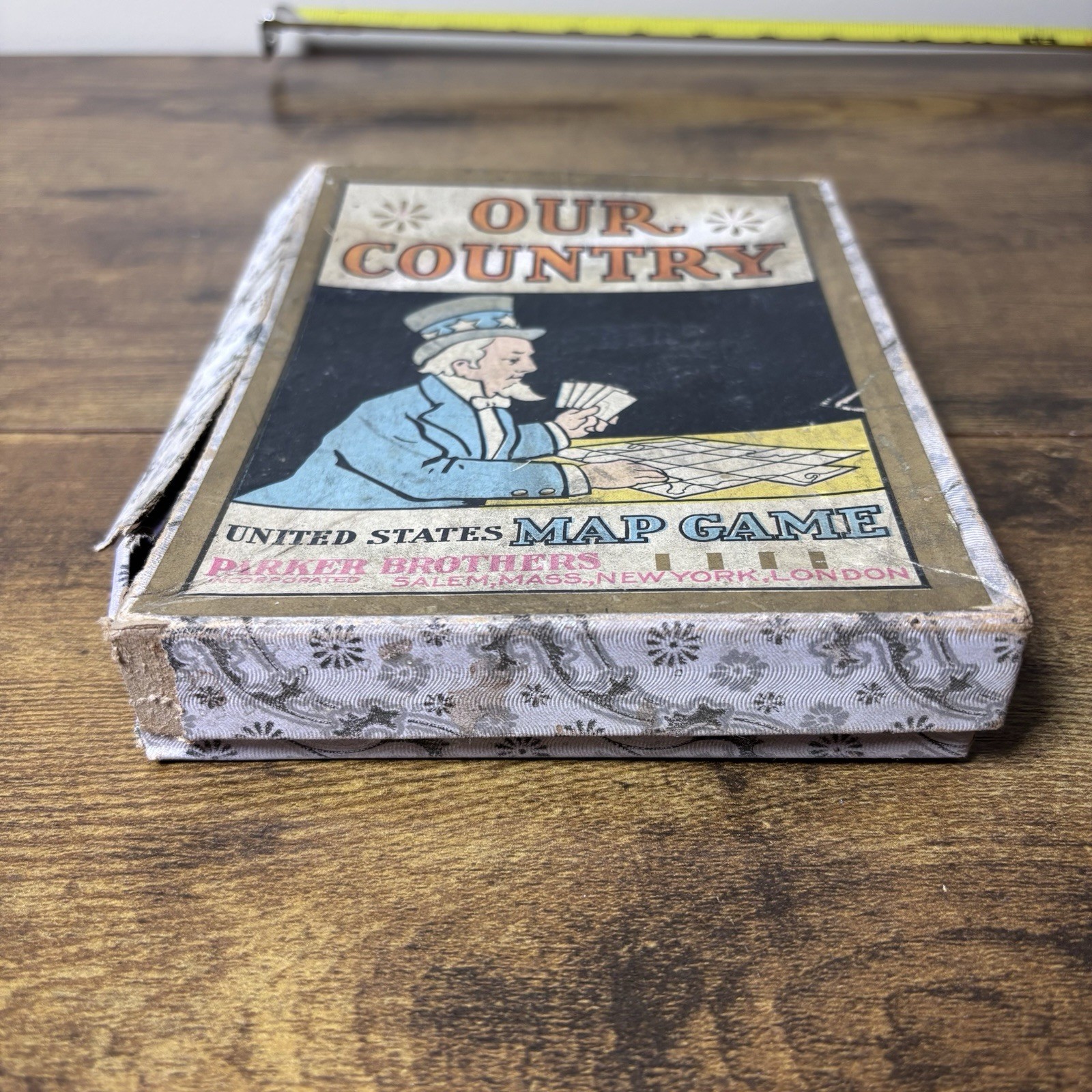 Antique 1910 Parker Brothers Our Country United States Map Game Complete