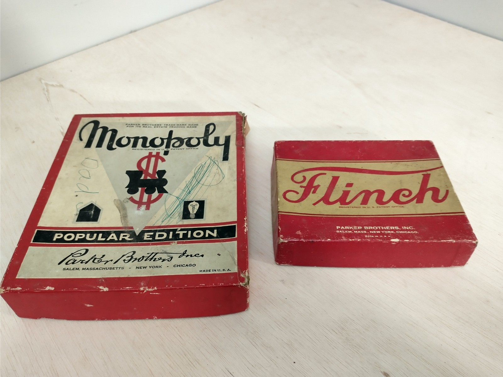Vintage 1950’S Monopoly Popular Edition Parker Bros./ FLINCH 1938/
