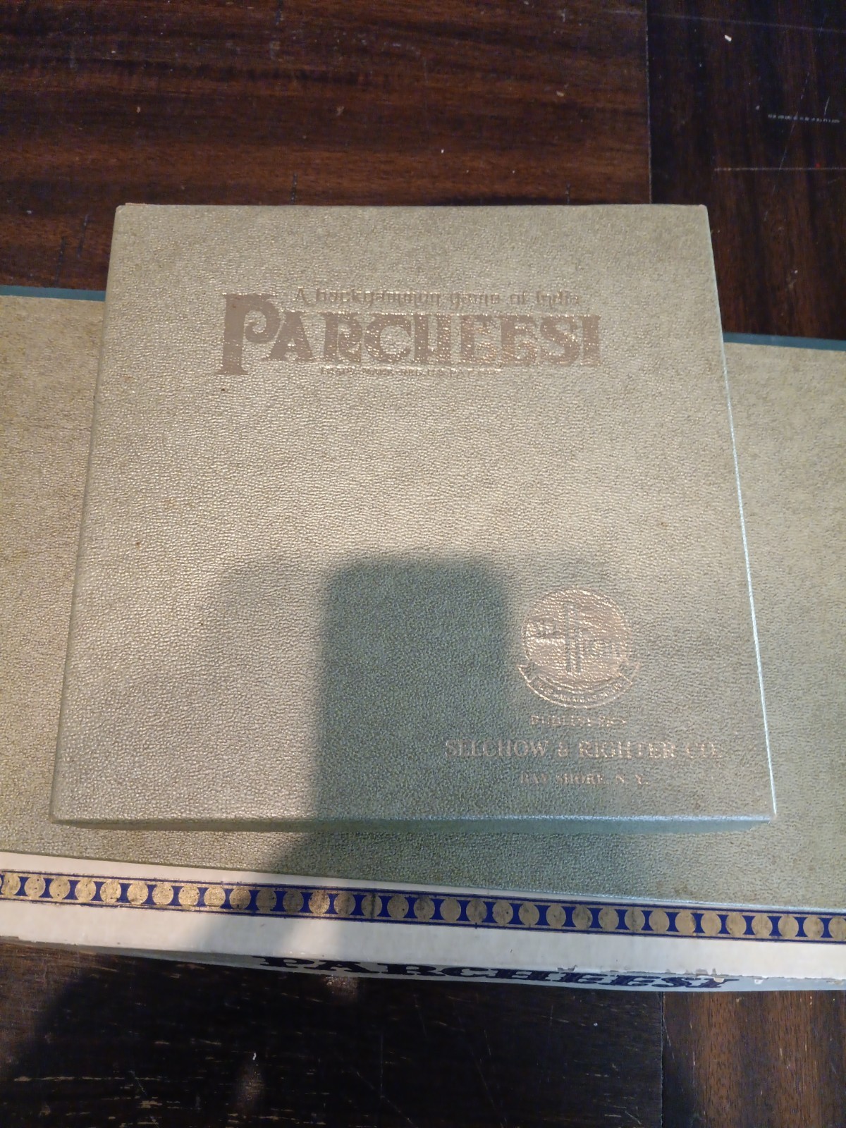 Vintage PARCHEESI Gold Seal Edition Selchow & Righter 59,68 Extras See Descript