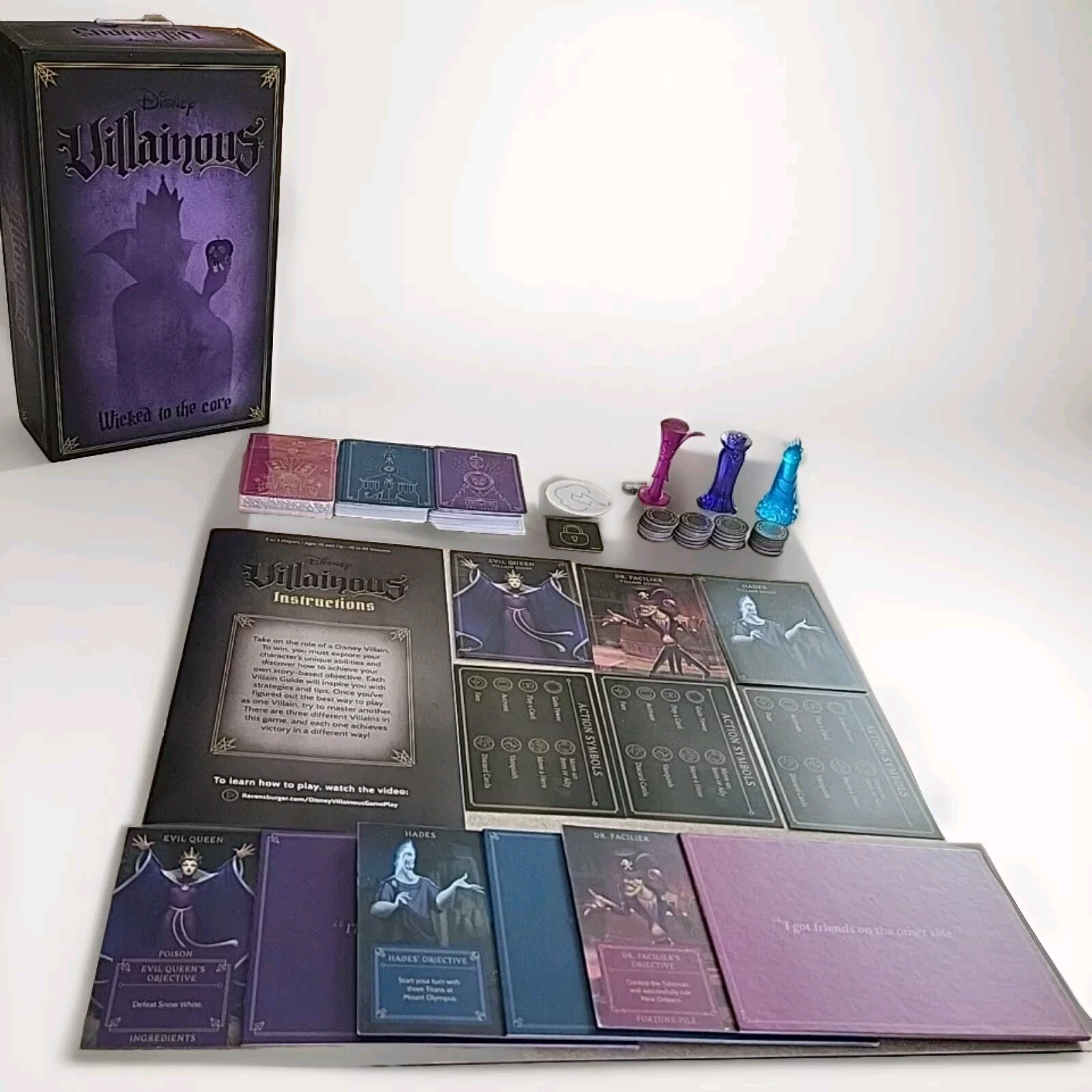 Disney Villainous Wicked to the Core COMPLETE Ravensburger 2019 Stand Alone Game