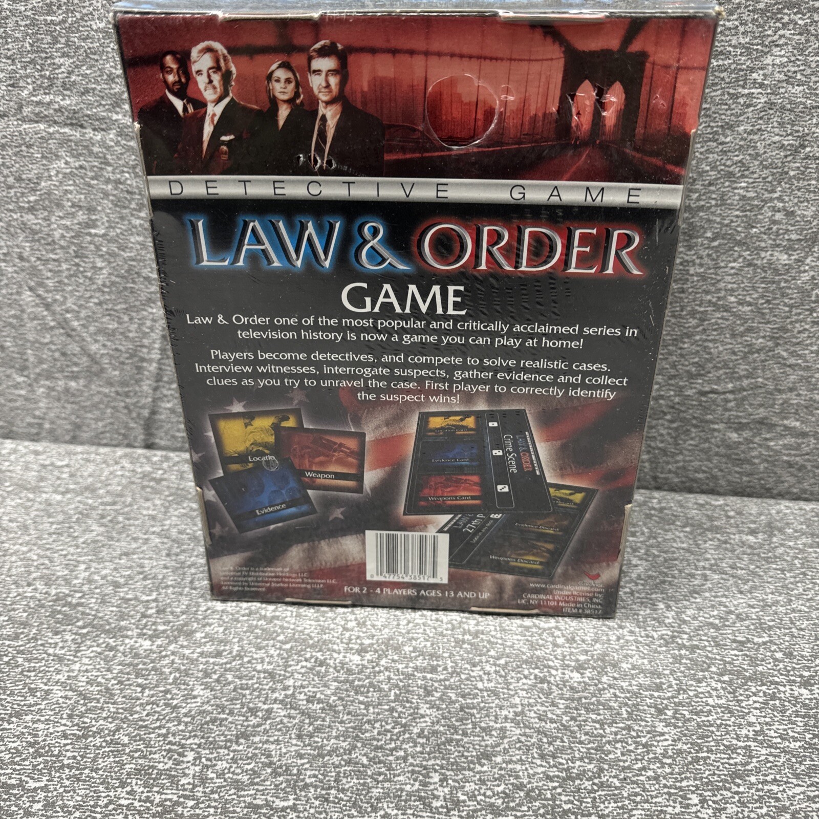 Sealed Law & Order Detective Game Cardinal Games 2-4 Players