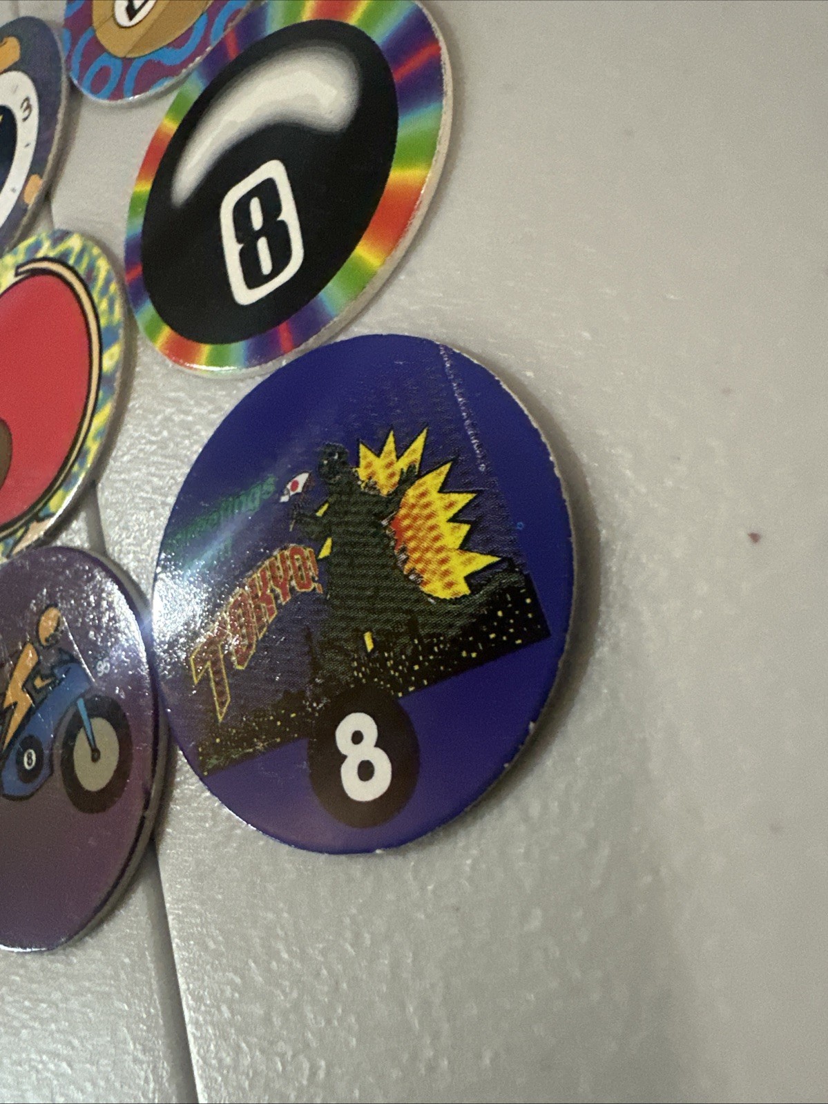Lot Of 18 8 Ball Style Pogs Pog Milk Caps None Branded As Shown