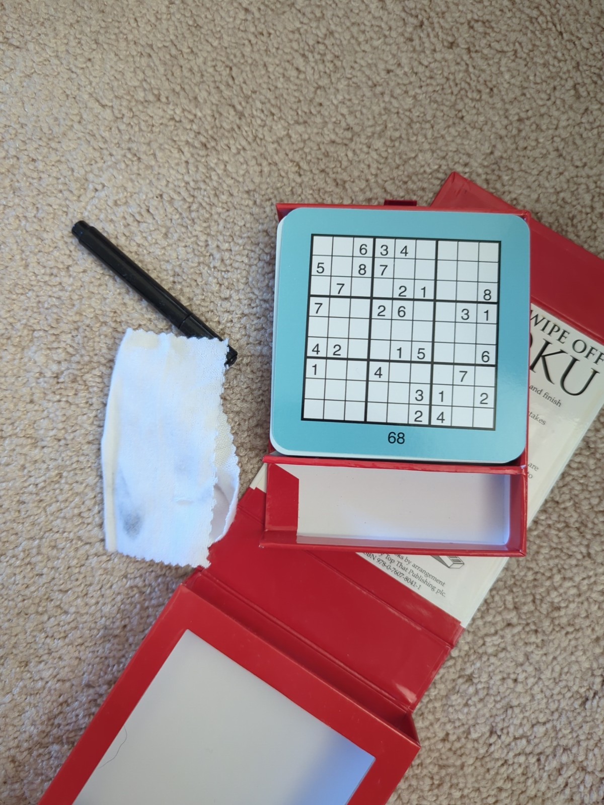 SUDOKU 100 Wipe Clean Puzzles Write On Wipe Off