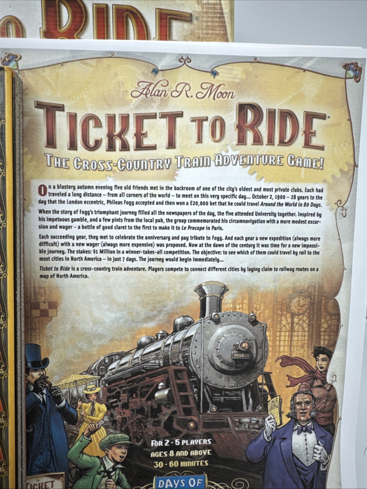 Days of Wonder Ticket To Ride by Alan R Moon Train Adventure Board Game Complete