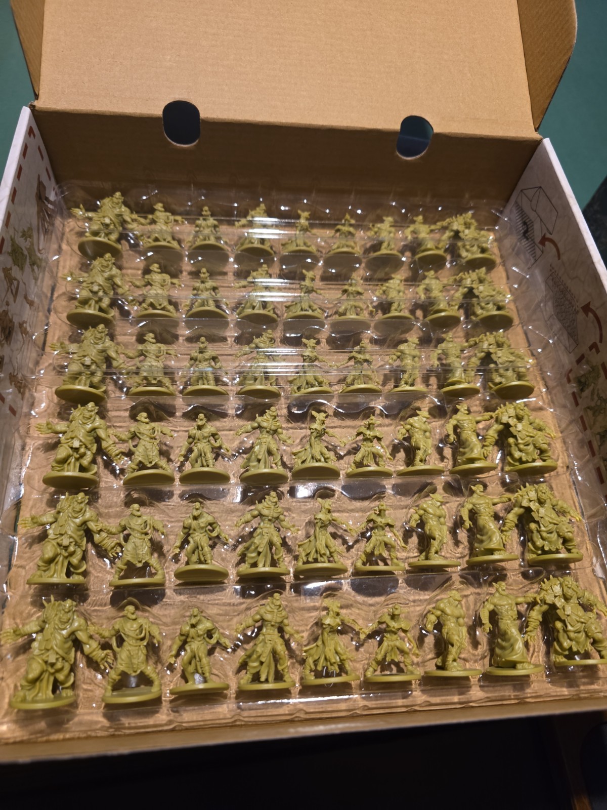 Zombicide Green Horde – Spawn In Shrink – One Sheet Of Unpunched Tokens