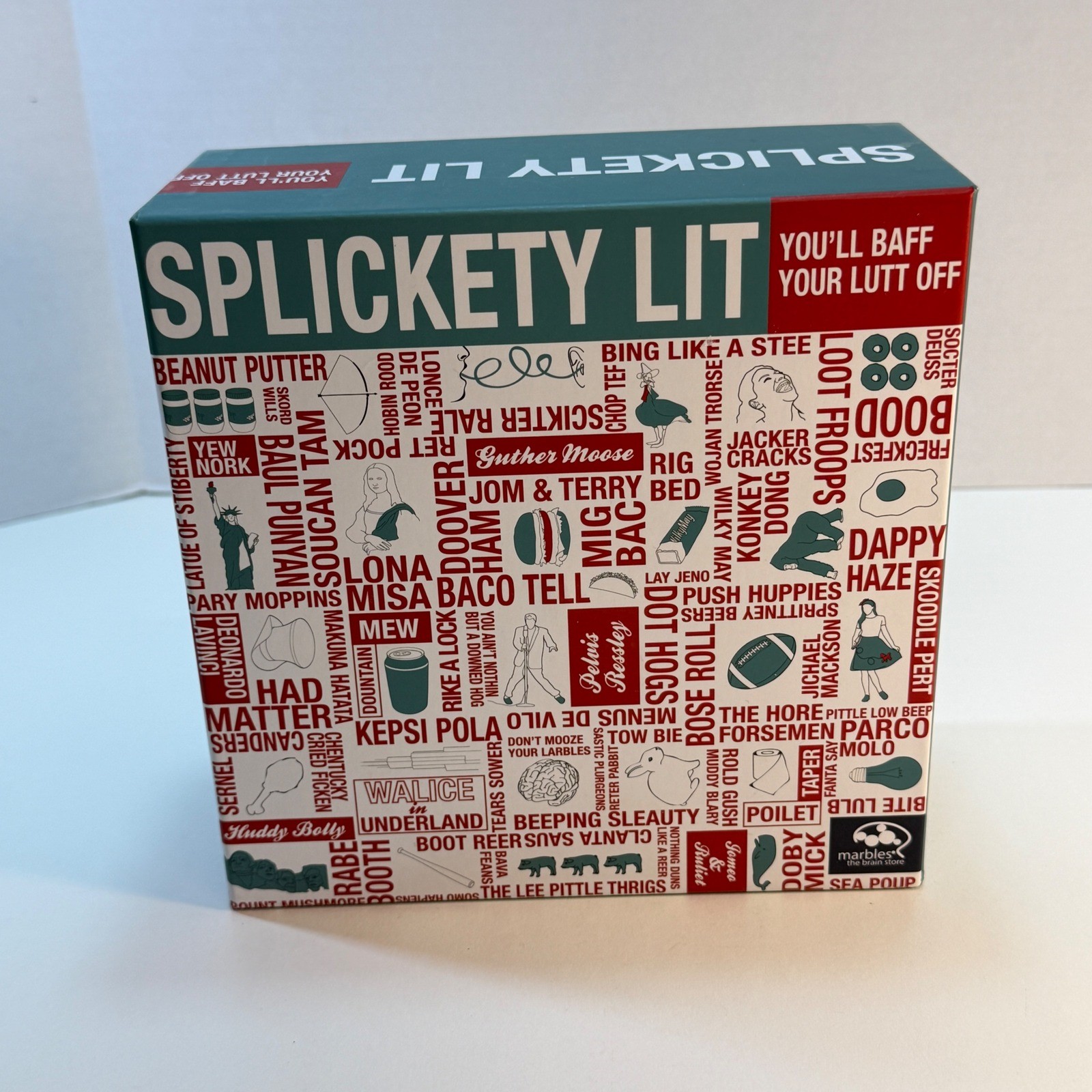 Splickety Lit Marbles Brain Workshop Word Spoonerism Party Game Complete