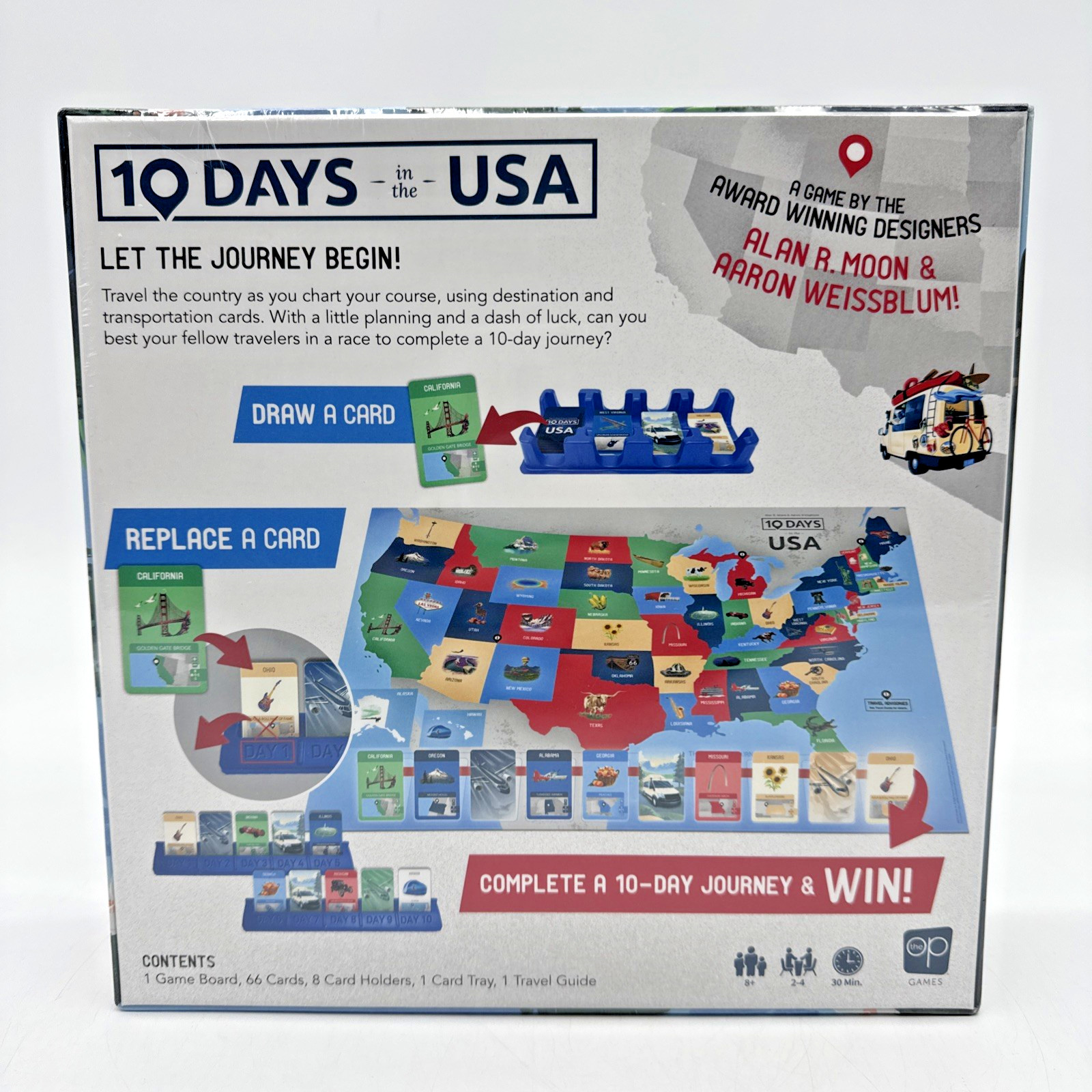 10 Days in The USA Family Road Trip Board Game Fun All Ages Moon Weissblum NEW