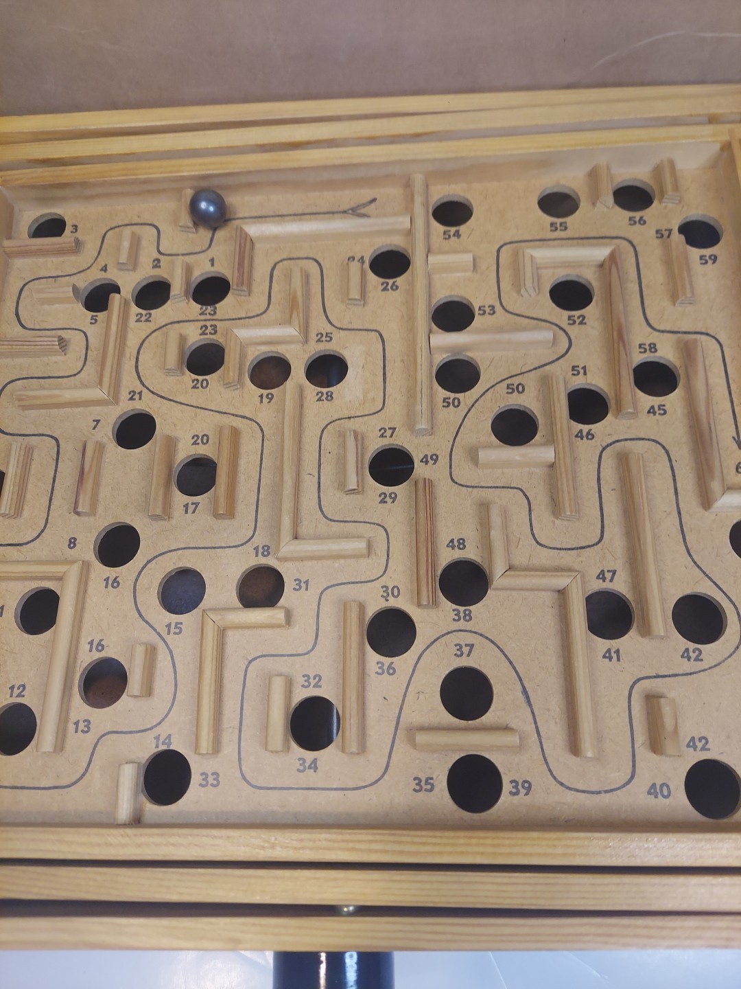 Vintage 1950 Brio Labyrinth Wooden Game with Original Box!!