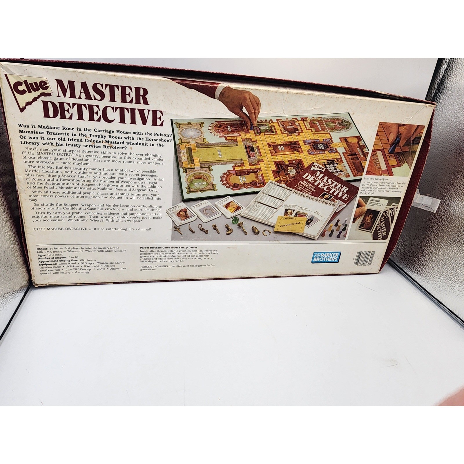 Vintage Clue Master Detective Board Game 1988 Parker Brothers Expanded Edition