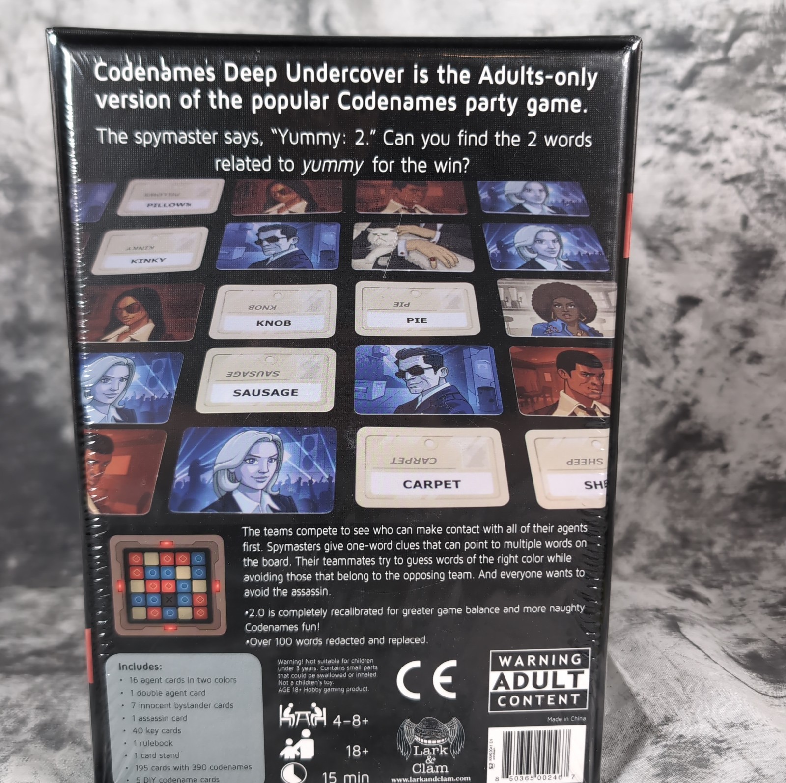 Codenames Deep Undercover Part 2.0 Word Game Adult 18+ Complete Code Names