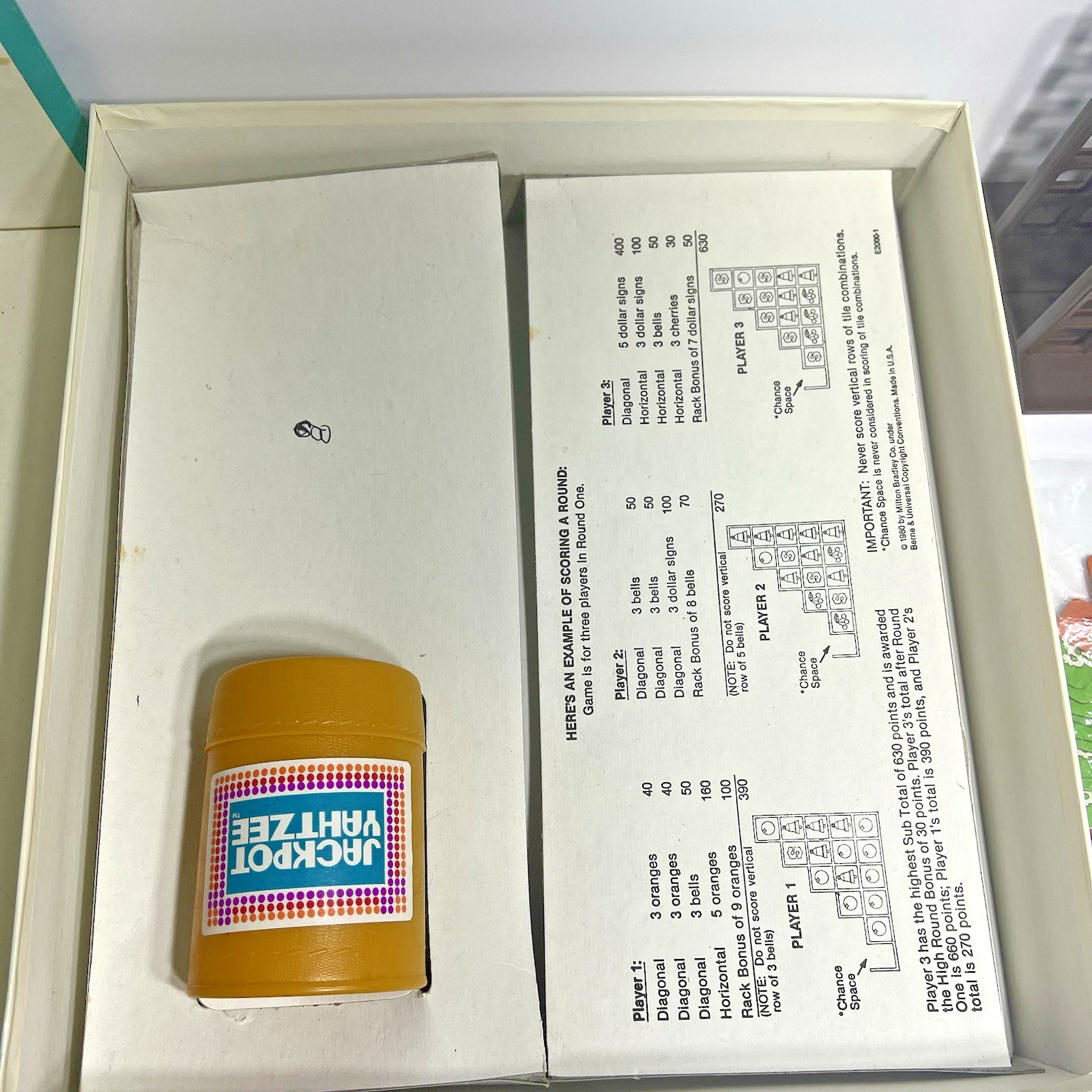 1980 Jackpot Yahtzee Game by E.S. Lowe Complete in Good Condition FREE SHIPPING