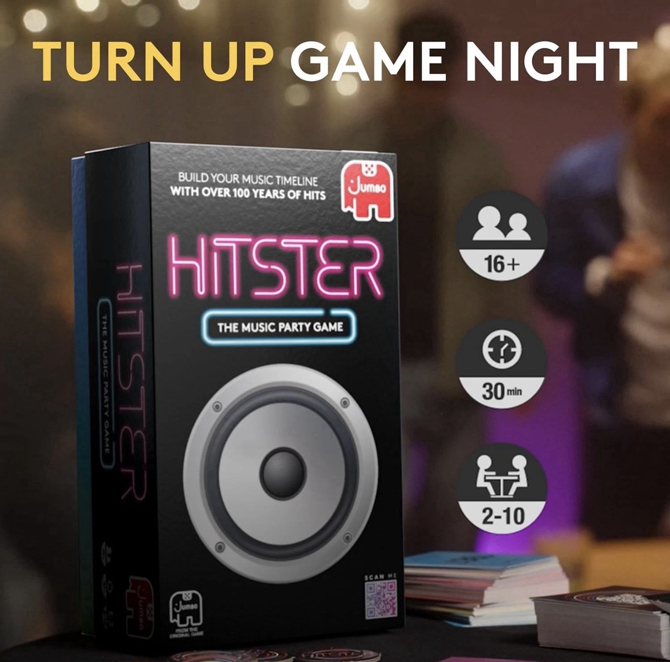 Hitster The Music Party Board Game Card Game Jumbo 2 – 10 Players Music Quiz NEW