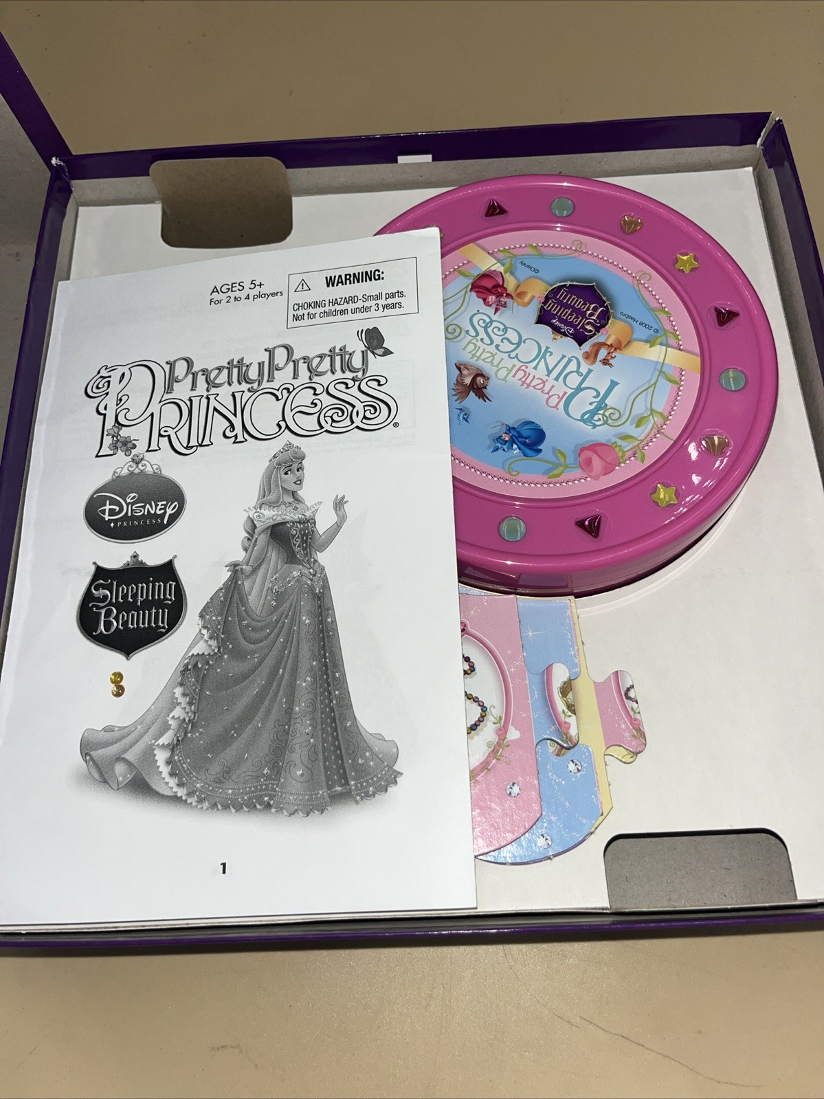 Disney Pretty Pretty Princess Dress Up Game. 20 Pieces Of Jewelry Plus A Crown.