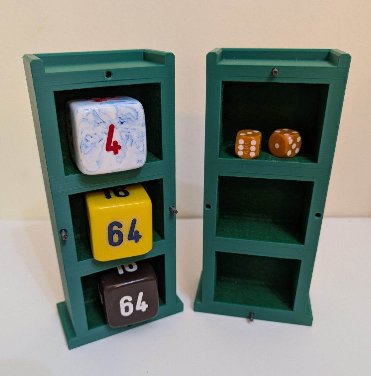 Cube-Tower™ Backgammon Doubling Cube Display & Storage Tower – Choose Color