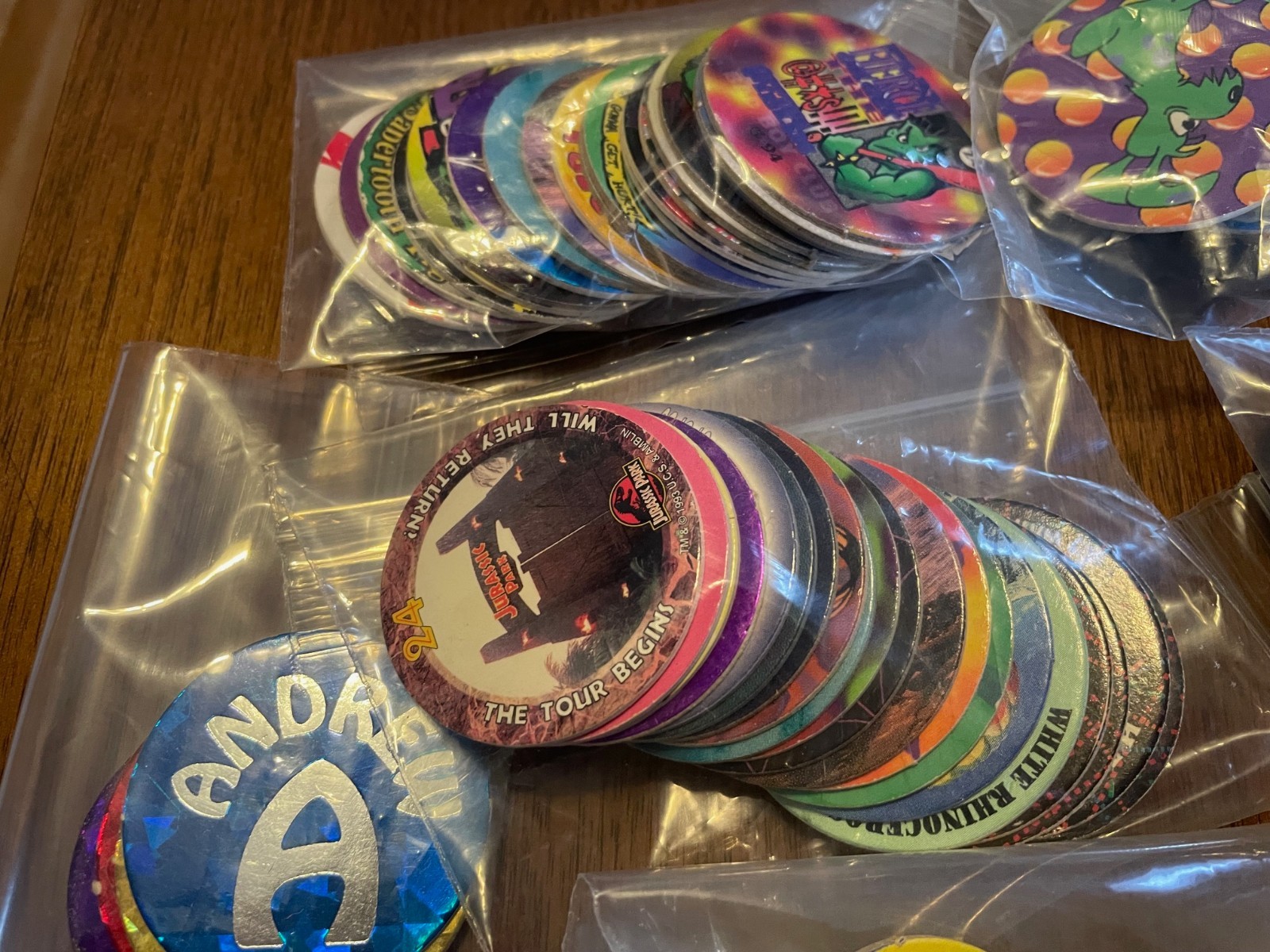 LOT OF ~340 UNSORTED POGS/MILK CAPS – Includes 56 State/US gov Branch pogs