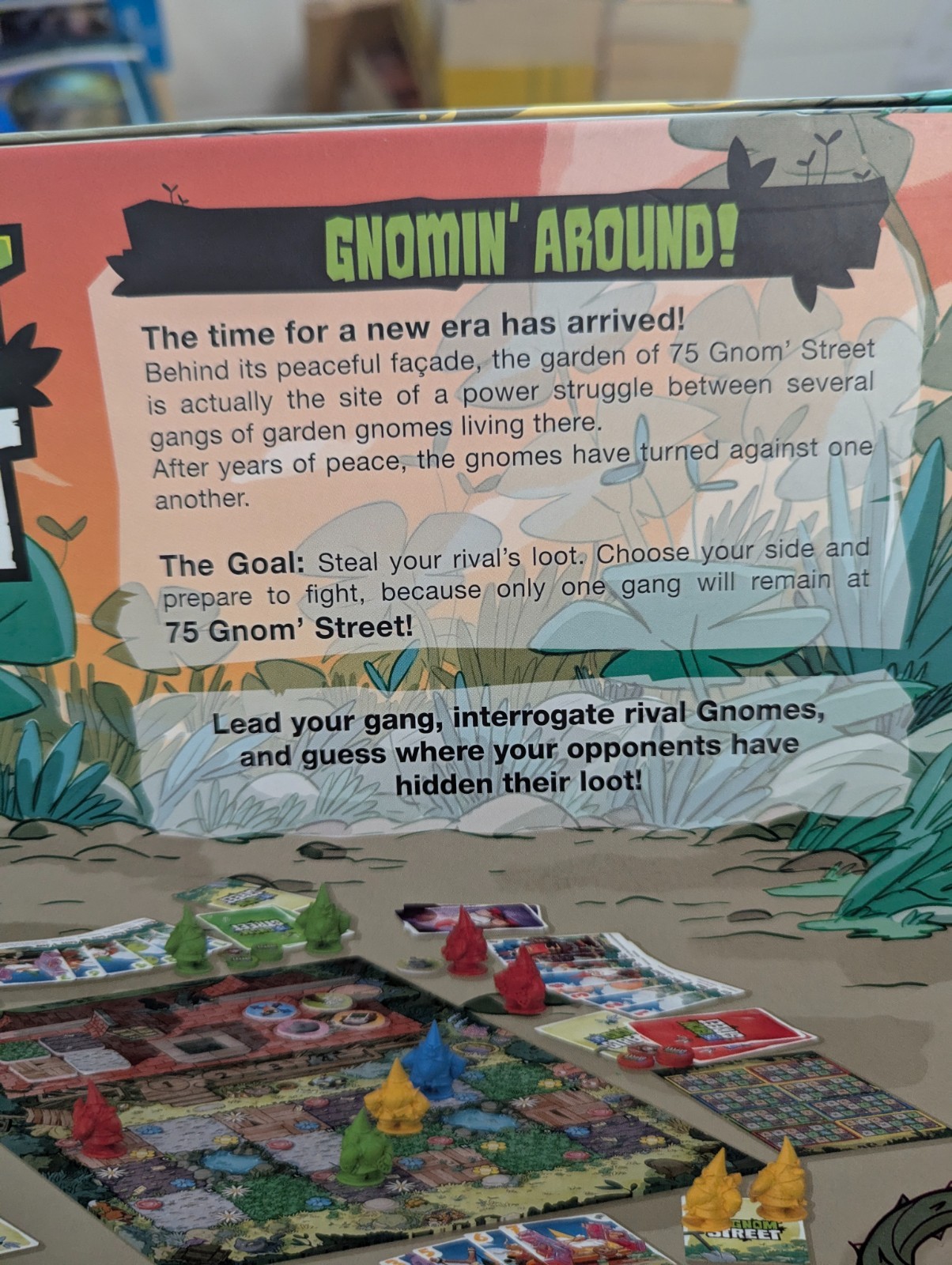 75 GNOM’ STREET Board Game 100% COMPLETE 2016 Area Control Game GNOME