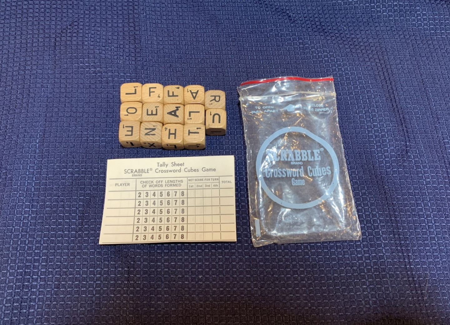 Vintage Scrabble Crossword Cubes Game 1968 Complete- Selchow & Righter Company