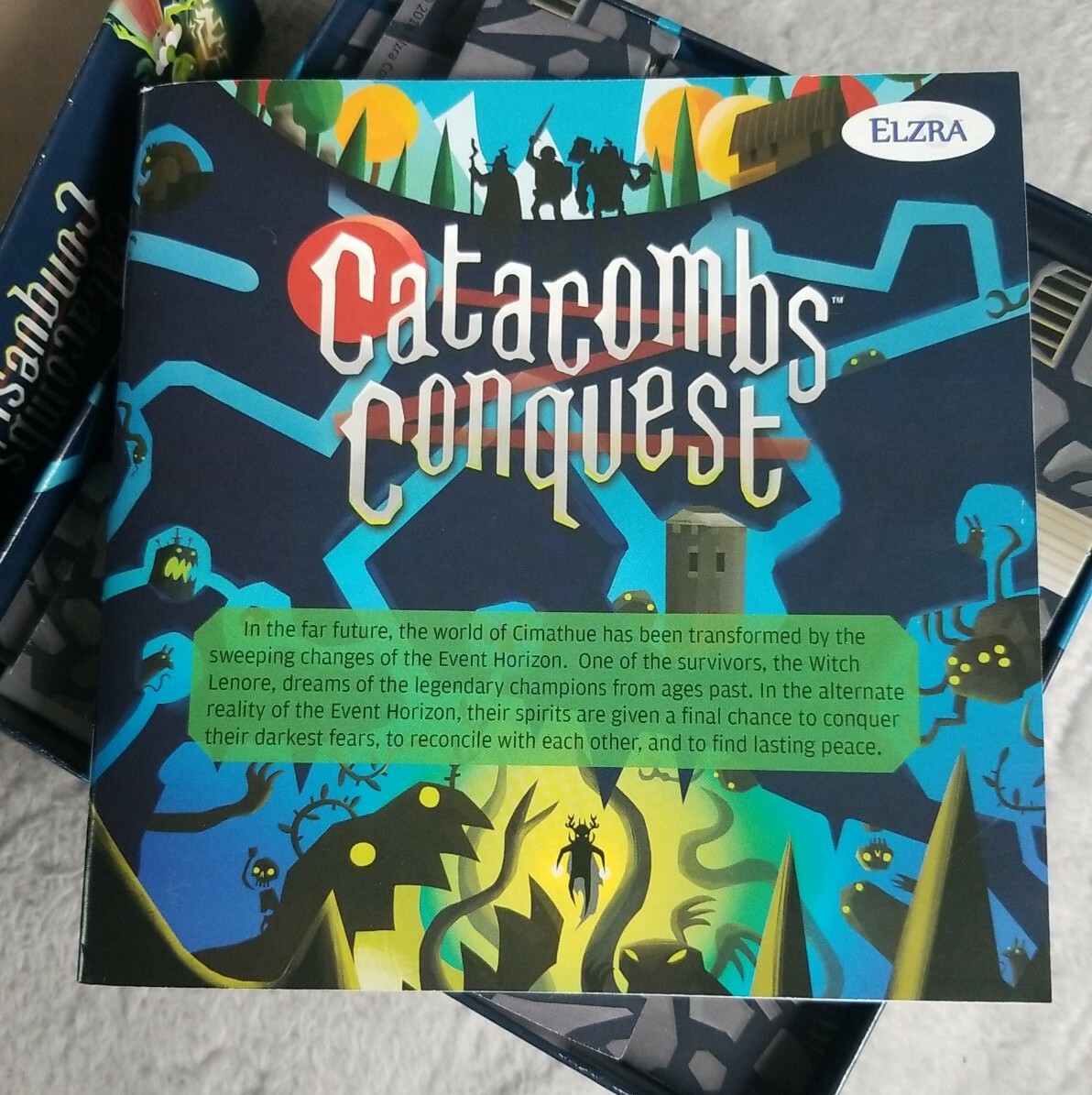 Catacombs Conquest Board Game Elzra kwanchai moriya 2018. 14 and up