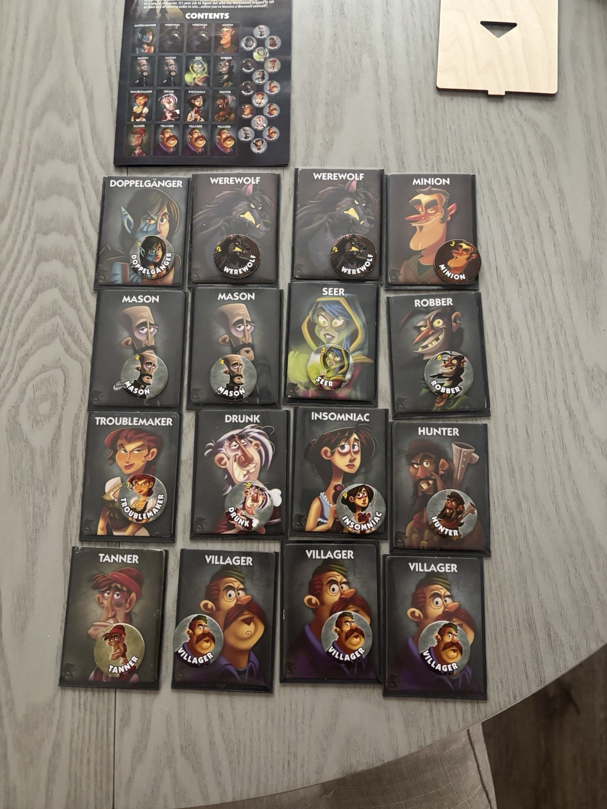 One Night Ultimate Werewolf Collection w/ Wooden Box Storage Case