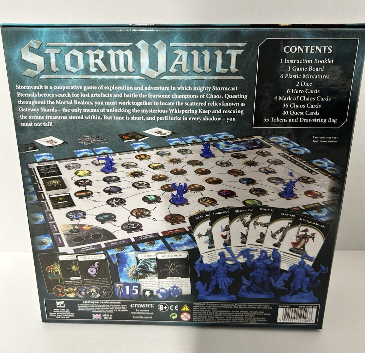Storm Vault Cooperative Fantasy Adventure Board Game by Warhammer- Preowned