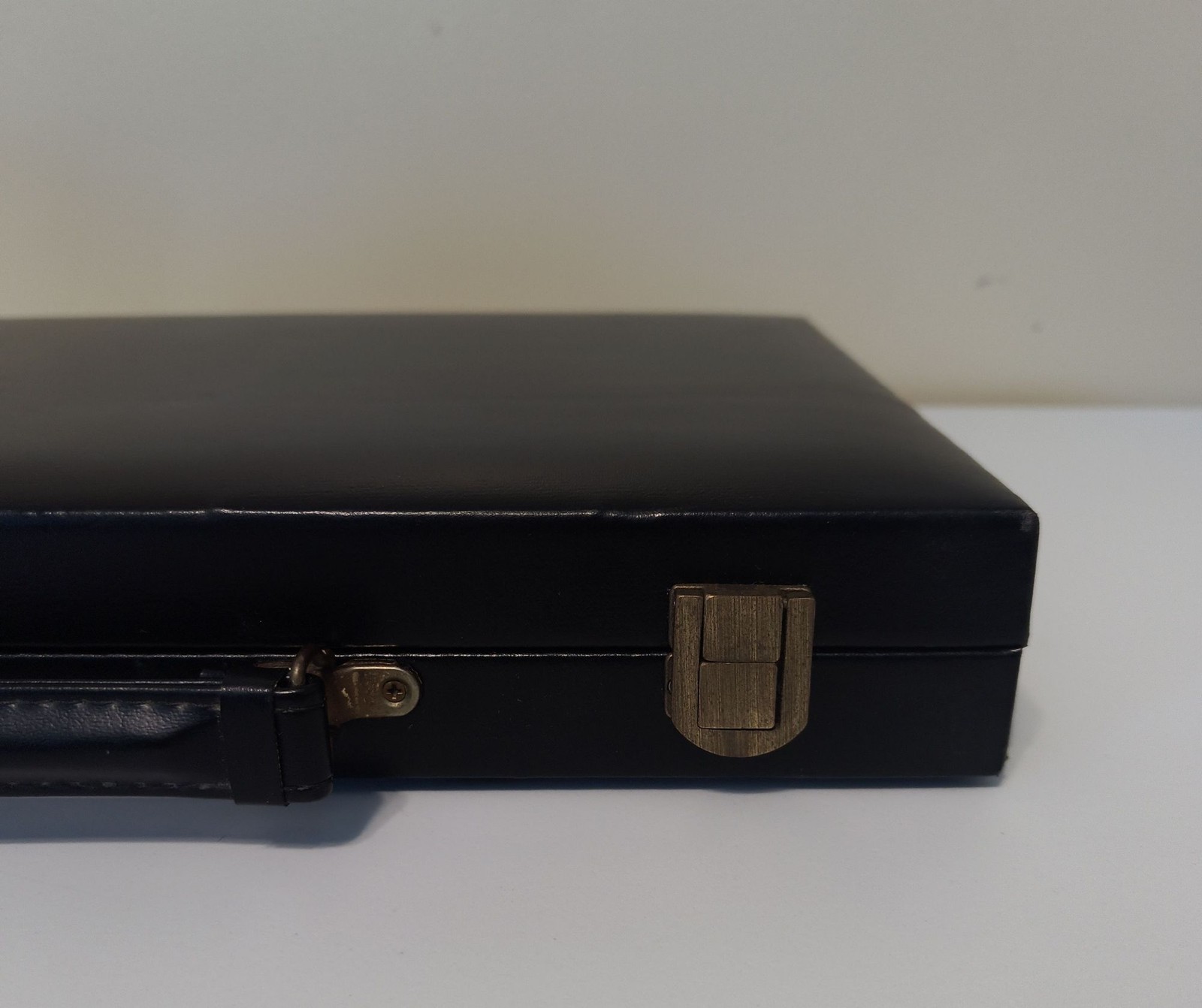 WE Games Black Leatherette Backgammon Set 14.75 x 9.75 Everything Inc