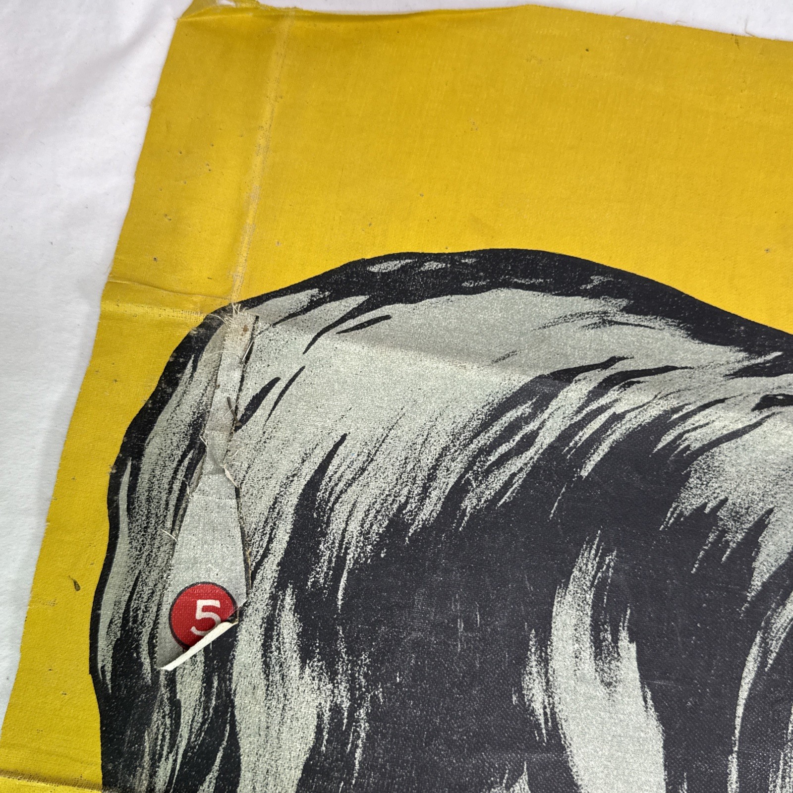 Antique Pin The Tail On The Donkey Party Muslin Game Saalfield Publishing Co.