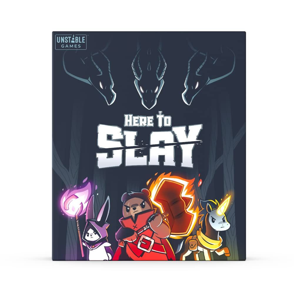 Unstable Games Here to Slay Card Game – Fantasy One Size, White, Black