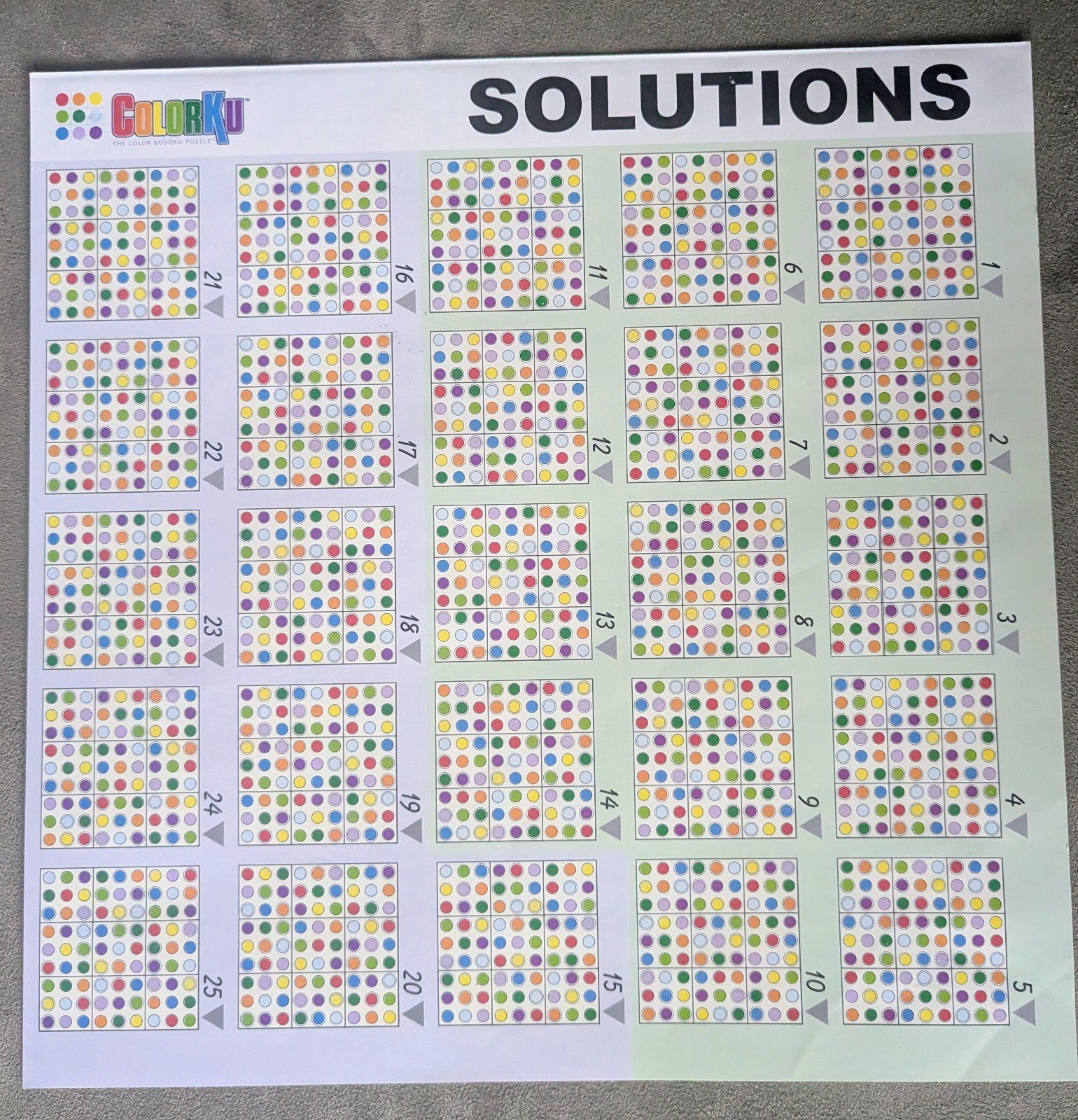 COLORKU Wooden Color Sudoku Puzzle Game 100% COMPLETE w/ Box Solutions 2006