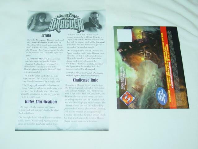 Fantasy Flight – FURY of DRACULA – A Board Game of Gothic Horror (SEALED PARTS)