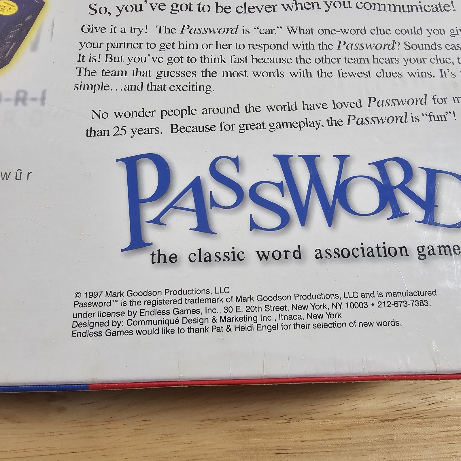 Password 35th Anniversary COMPLETE Endless Games 1997 Word Game – Sealed Box NEW