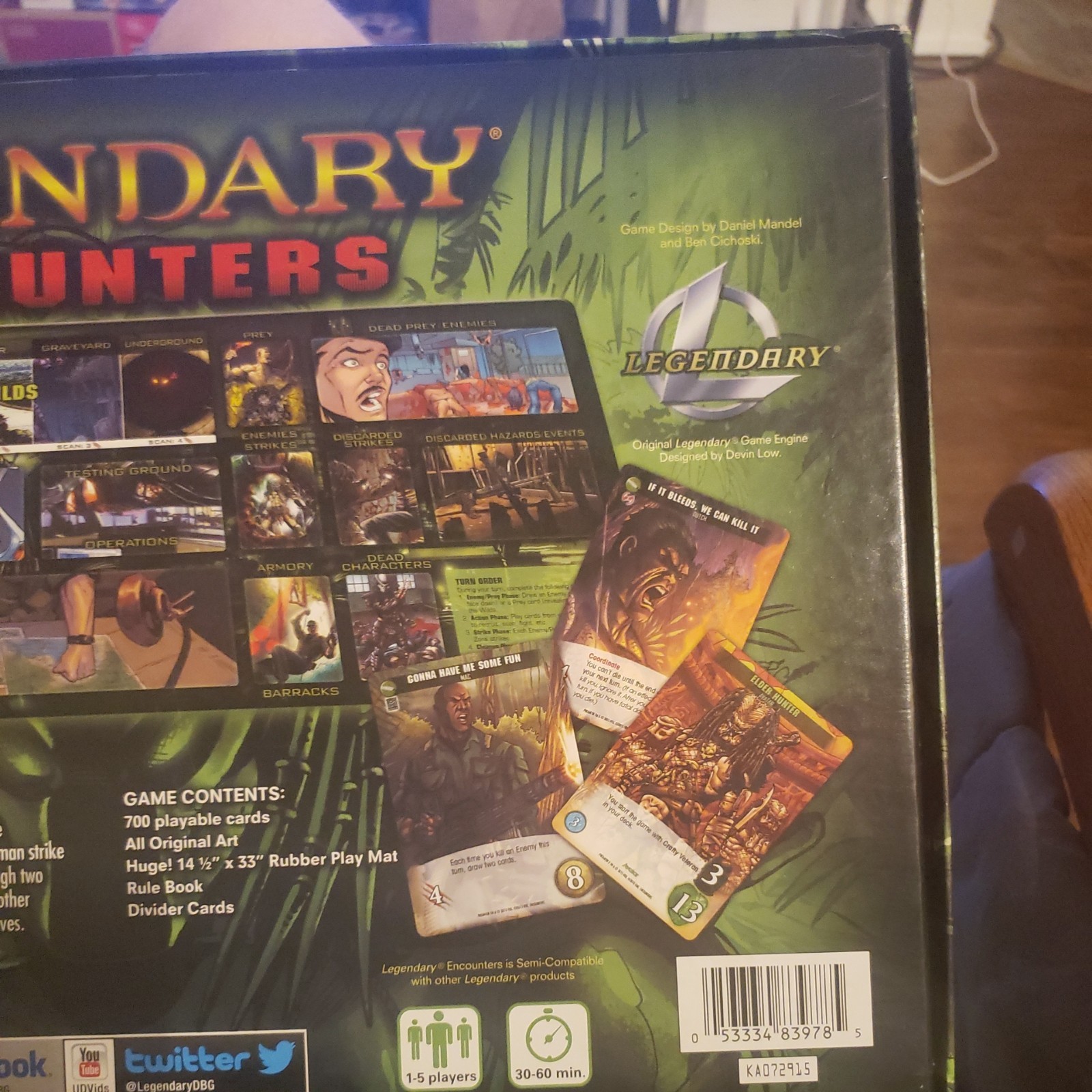 Legendary Encounters Predator Deck Building Game Upper Deck Complete Alien Movie